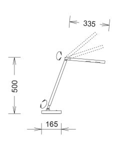 LED-Tischleuchte DINA Bronze (mit Gestensensor)
