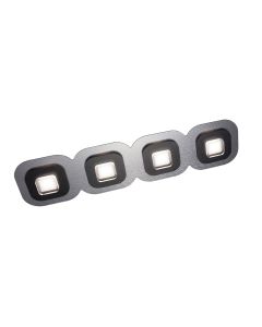 LED-Deckenleuchte AP 96x24cm Alu/schwarz