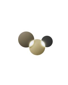 2er-LED-Wand-/Deckenleuchte CIRC Bronze/Messing