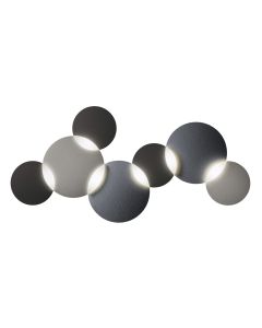 6er-LED-Deckenleuchte CIRC SMART graphit/silber