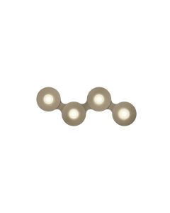 4er-LED-Wand-/Deckenleuchte DISC gold