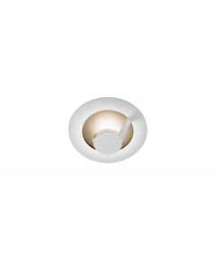 LED-Wand-/Deckenleuchte FLAT 29cm weiß/gold