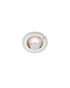 LED-Wand-/Deckenleuchte FLAT 29cm weiß/gold