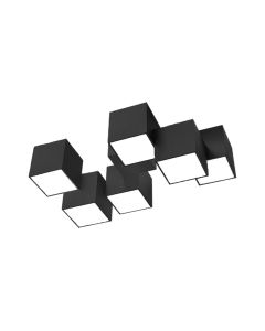 Grossmann 6er-LED-Deckenleuchte ROCKS schwarz 76-853-046