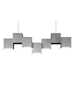 Grossmann 5er-LED-Pendelleuchte ROCKS Alu 82-853-072