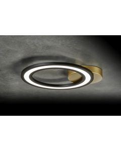 LED-Deckenleuchte ORBIT schwarz/Messing