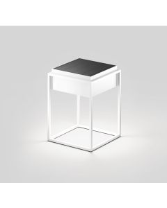 LED-Akku-Solar-Tischleuchte QUA weiß