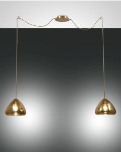 2er-Pendelleuchte GLOW Messing
