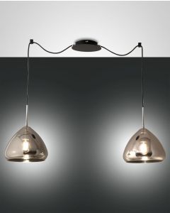 2er-Pendelleuchte GLOW Verchromt
