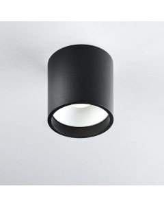 LED-Deckenspot SOLO ROUND 8cm schwarz/weiß 3000K