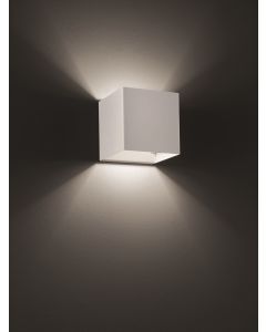Lodes LED-Wandleuchte LASER 10x10cm weiß