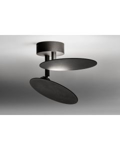 2er-LED-Deckenleuchte PLATE schwarz