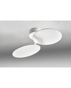 2er-LED-Deckenleuchte PLATE weiß