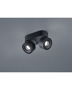 LED-2-flammig Deckenleuchte NAKA Schwarz matt