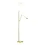 GKS Knapstein LED-Deckenfluter KIRA (mit Lesearm) Messing matt/Chintz weiß 41.952.03-10 thumbnail