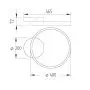 Knapstein LED-Deckenleuchte ANEL 40cm schwarz 91.345.07 thumbnail