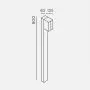 IP44.de Leuchten LED-Pollerleuchte CUT anthrazit 91045-AN thumbnail
