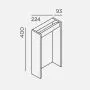 IP44.de LED-Pollerleuchte SLAT 40cm grau 91031-SG thumbnail