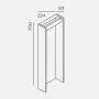 IP44.de LED-Pollerleuchte SLAT 70cm braun 91032-CB thumbnail