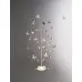 La Festa delle Farfalle Leuchte von Ingo Maurer mit 34 weißen Schmetterlingen und einer grünen Libelle aus Papier, drei Glühlampen und integrierten LEDs im Porzellanteller. thumbnail