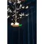 La Festa delle Farfalle Leuchte von Ingo Maurer mit 34 weißen Schmetterlingen und einer grünen Libelle aus Papier, drei Glühlampen und integrierten LEDs im Porzellanteller. thumbnail