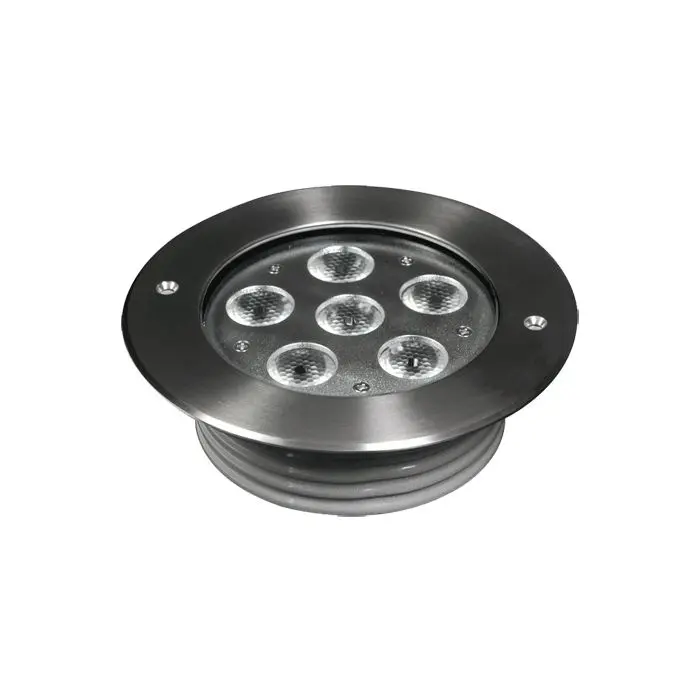 LED-Bodeneinbaustrahler IP67 R240V 6x3W 45° WW silber LED-Bodeneinbaustrahler IP67 R240V 6x3W 45° WW silber