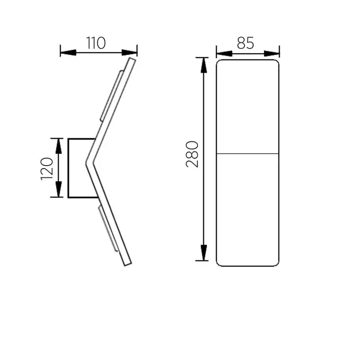 Knapstein LED-Wandleuchte ADA Nickel 21.852.05