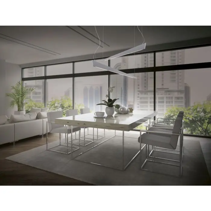 Cattaneo LED-Pendelleuchte Katana Weiß 130 cm 870/130 S2-White Cattaneo LED-Pendelleuchte Katana Weiß 130 cm 870/130 S2-White