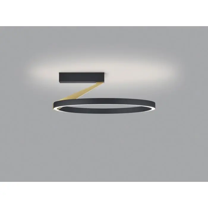 LED-Deckenleuchte ELARA Schwarz / Gold