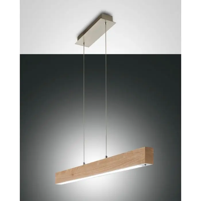 Fabas Luce LED-Pendelleuchte 110cm BADIA Holz 3383-40-215 Fabas Luce LED-Pendelleuchte 110cm BADIA Holz 3383-40-215