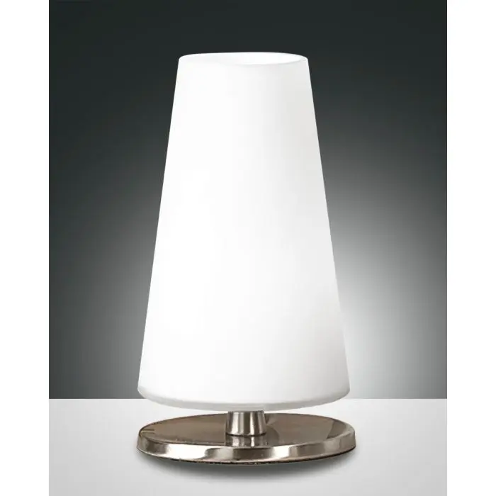 Fabas Luce Tischleuchte MILADY Nickel 3576-30-178 Fabas Luce Tischleuchte MILADY Nickel 3576-30-178