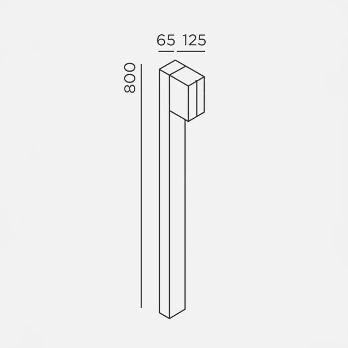 IP44.de Leuchten LED-Pollerleuchte CUT anthrazit 91045-AN