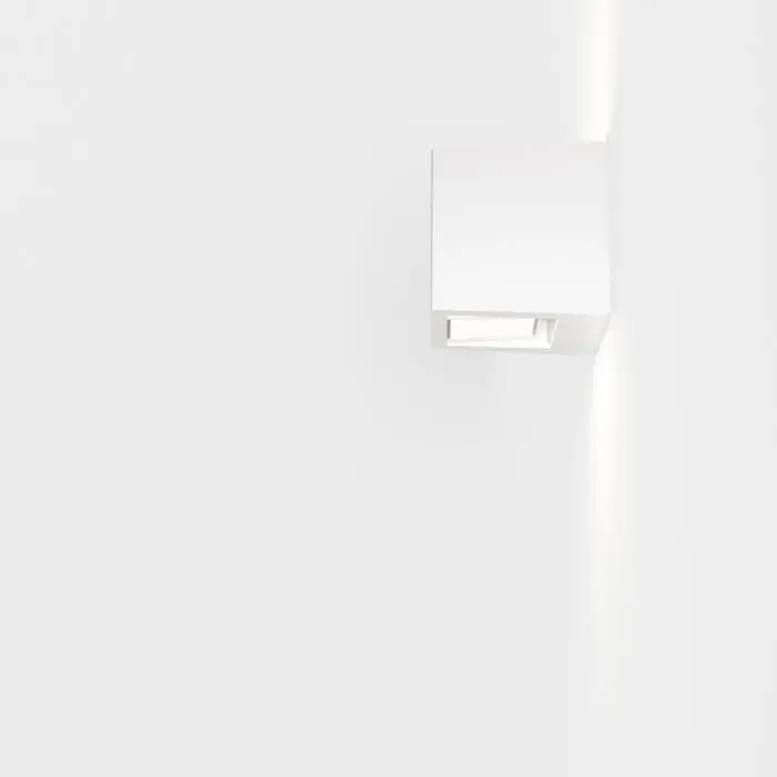 IP44.de Leuchten LED-Wandaußenleuchte GAP Q weiß 91100-27-Q-WH