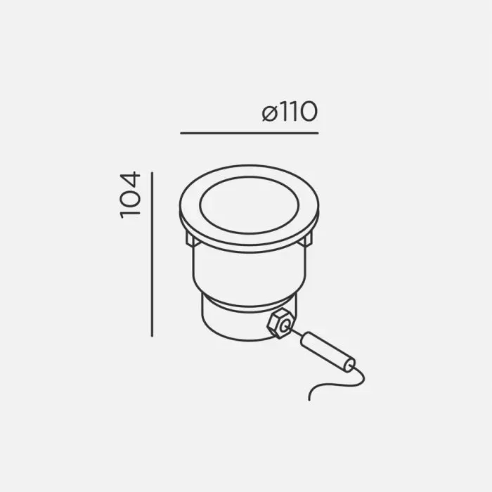 IP44.de Leuchten LED-Bodeneinbauspot IN symmetric Edelstahl 2700K 91080-27