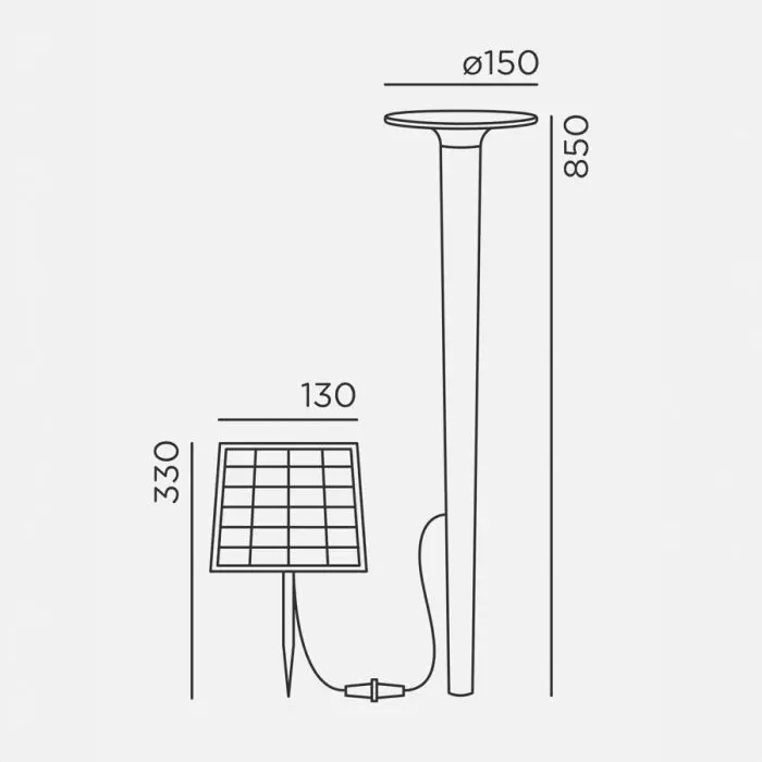 IP44.de Leuchten LED-Solar-Erdspießleuchte LIX SPIKE 93093