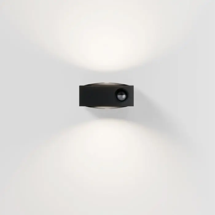 IP44.de Leuchten LED-Wandaußenleuchte LUCI CONTROL schwarz (inkl. Bewegungsmelder) 93151-BL