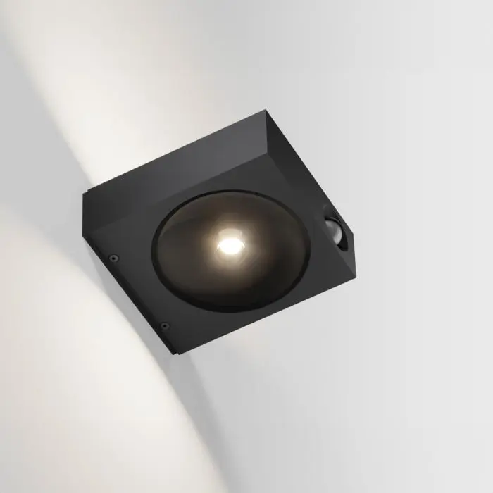 IP44.de Leuchten LED-Wandaußenleuchte LUCI CONTROL schwarz (inkl. Bewegungsmelder) 93151-BL