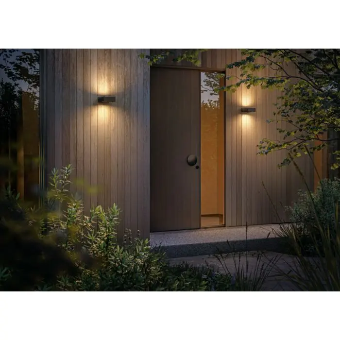 IP44.de Leuchten LED-Wandaußenleuchte LUCI CONTROL schwarz (inkl. Bewegungsmelder) 93151-BL