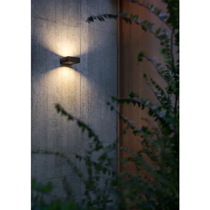 IP44.de Leuchten LED-Wandaußenleuchte LUCI CONTROL schwarz (inkl. Bewegungsmelder) 93151-BL