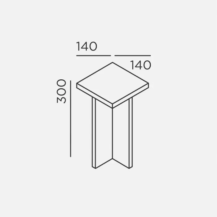 IP44.de Pollerleuchte MIR X 70cm schwarz 91002-27-BL Pikto