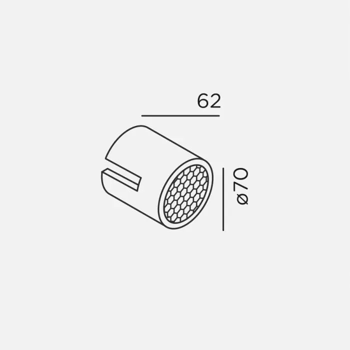 IP44.de Aufsatz für PIEK-Serie schwarz (mit Wabenoptik) 92074-CC-BL