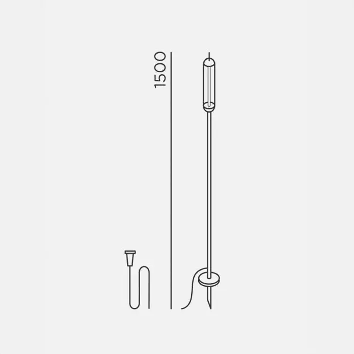 IP44.de Leuchten LED-Solar-Erdspießleuchte REED SOLAR JOIN 150 cm 93821-BL-JO