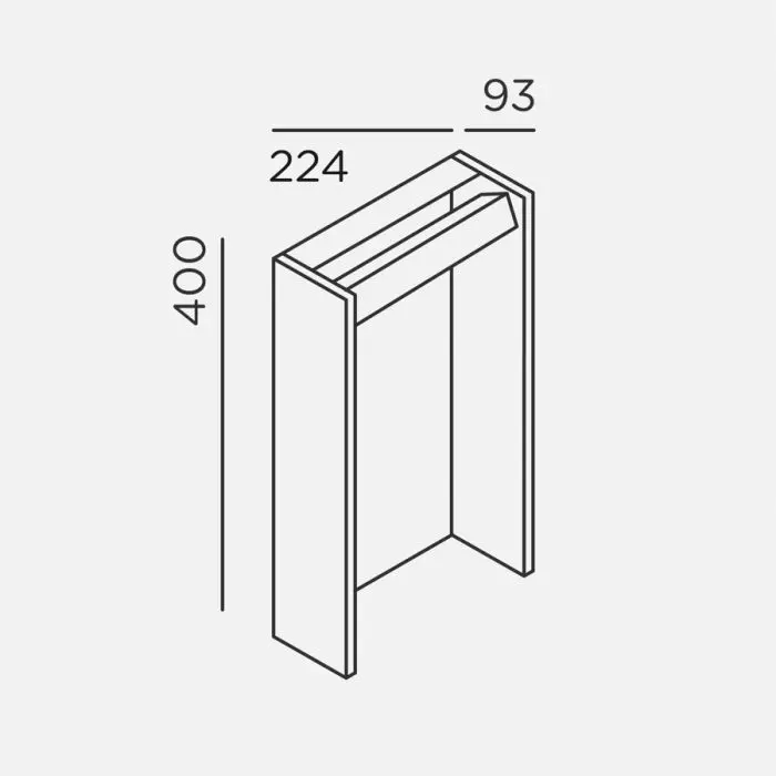 IP44.de LED-Pollerleuchte SLAT 40cm grau 91031-SG