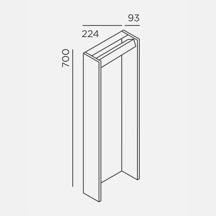 IP44.de LED-Pollerleuchte SLAT 70cm braun 91032-CB