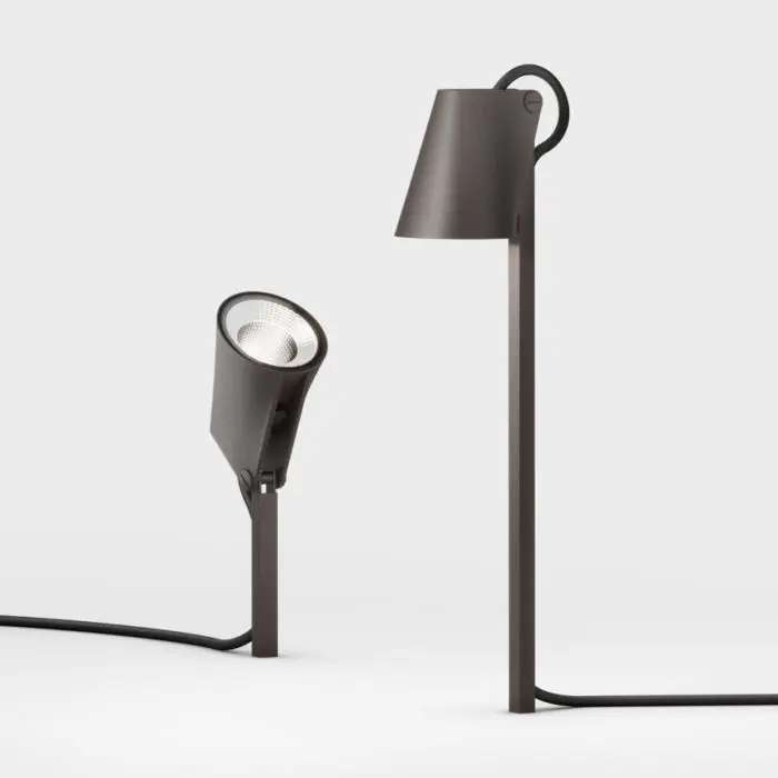 IP44.de Leuchten LED-Erdspießleuchte STIC SPIKE 2700K braun 30cm 91061-27-CB