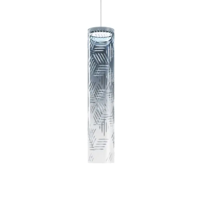 LED-Pendelleuchte JER blau/grün/braun geschliffen