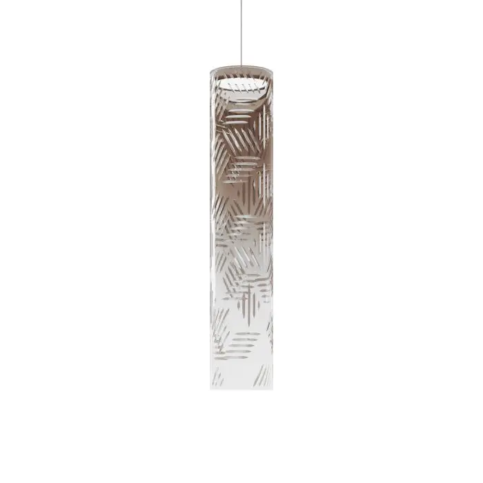 LED-Pendelleuchte JER blau/grün/braun geschliffen