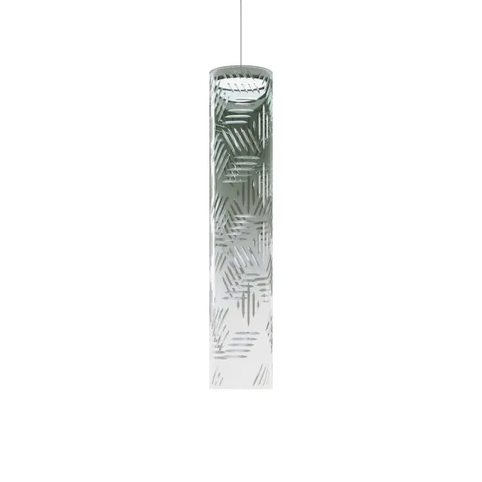 LED-Pendelleuchte JER blau/grün/braun geschliffen