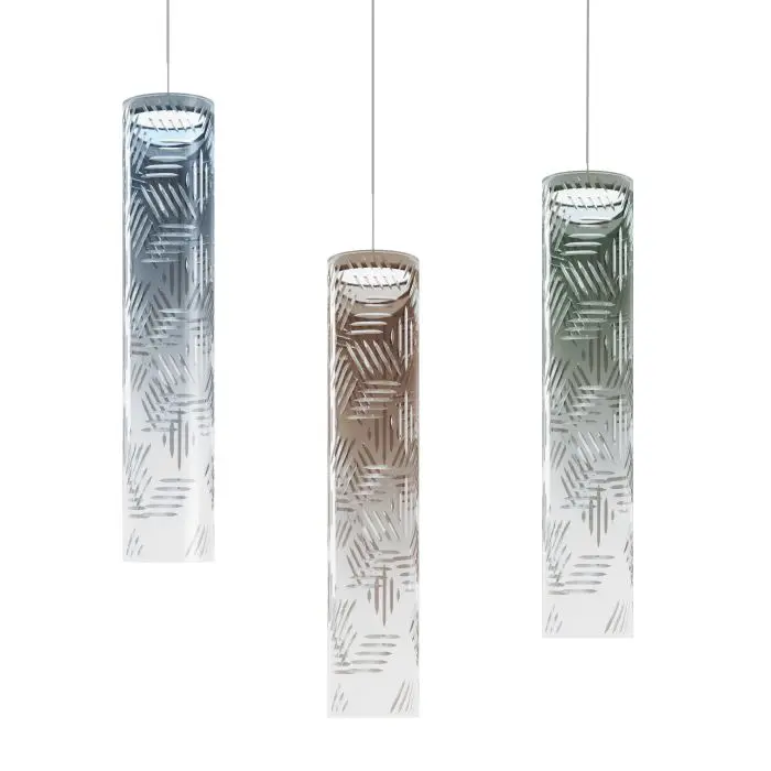 LED-Pendelleuchte JER blau/grün/braun geschliffen LED-Pendelleuchte JER blau/grün/braun geschliffen