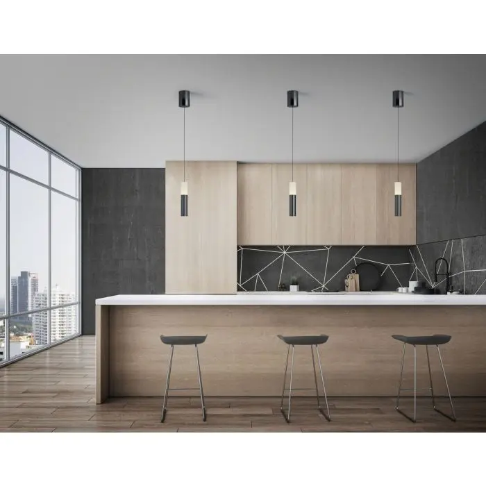 LED-Pendelleuchte LIDOS Schwarzchrom